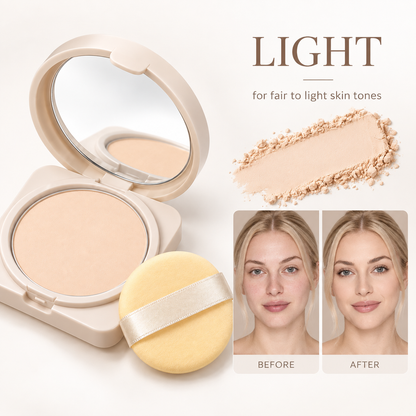 Pressed Setting Powder, Long Lasting Matte Finishing Powder for Oil Control & Smooth Makeup