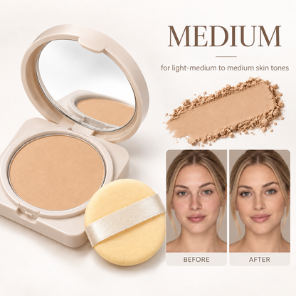 Pressed Setting Powder, Long Lasting Matte Finishing Powder for Oil Control & Smooth Makeup