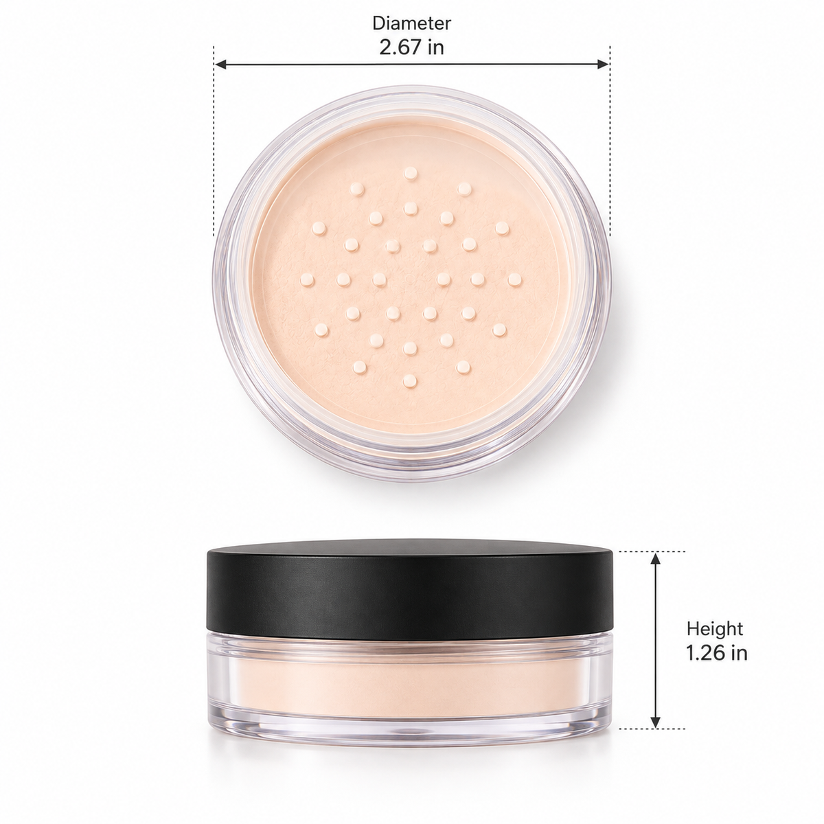 Loose Setting Powder, Ultra-Fine Matte Finishing Powder for Oil Control &amp; Long Lasting Makeup