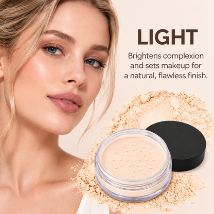 Loose Setting Powder, Ultra-Fine Matte Finishing Powder for Oil Control &amp; Long Lasting Makeup
