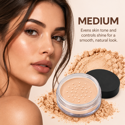 Loose Setting Powder, Ultra-Fine Matte Finishing Powder for Oil Control &amp; Long Lasting Makeup