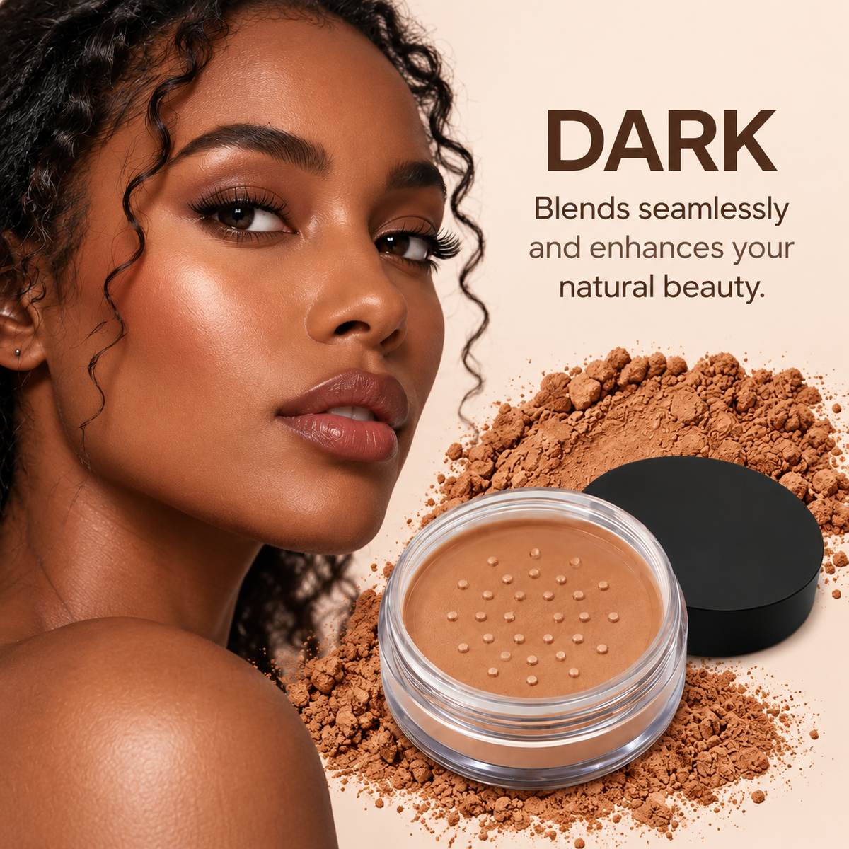 Loose Setting Powder, Ultra-Fine Matte Finishing Powder for Oil Control &amp; Long Lasting Makeup