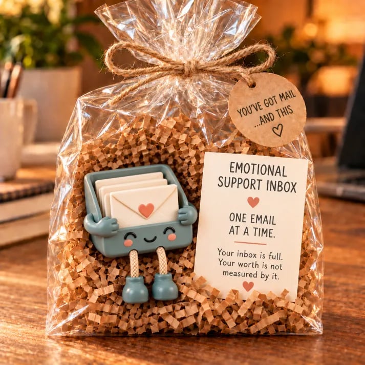 🔥 Emotional Support Desk Companions 🎁 Funny Coworker Gift with Encouraging Message Card